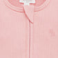 Dusty Rose Rib Zip Growsuit