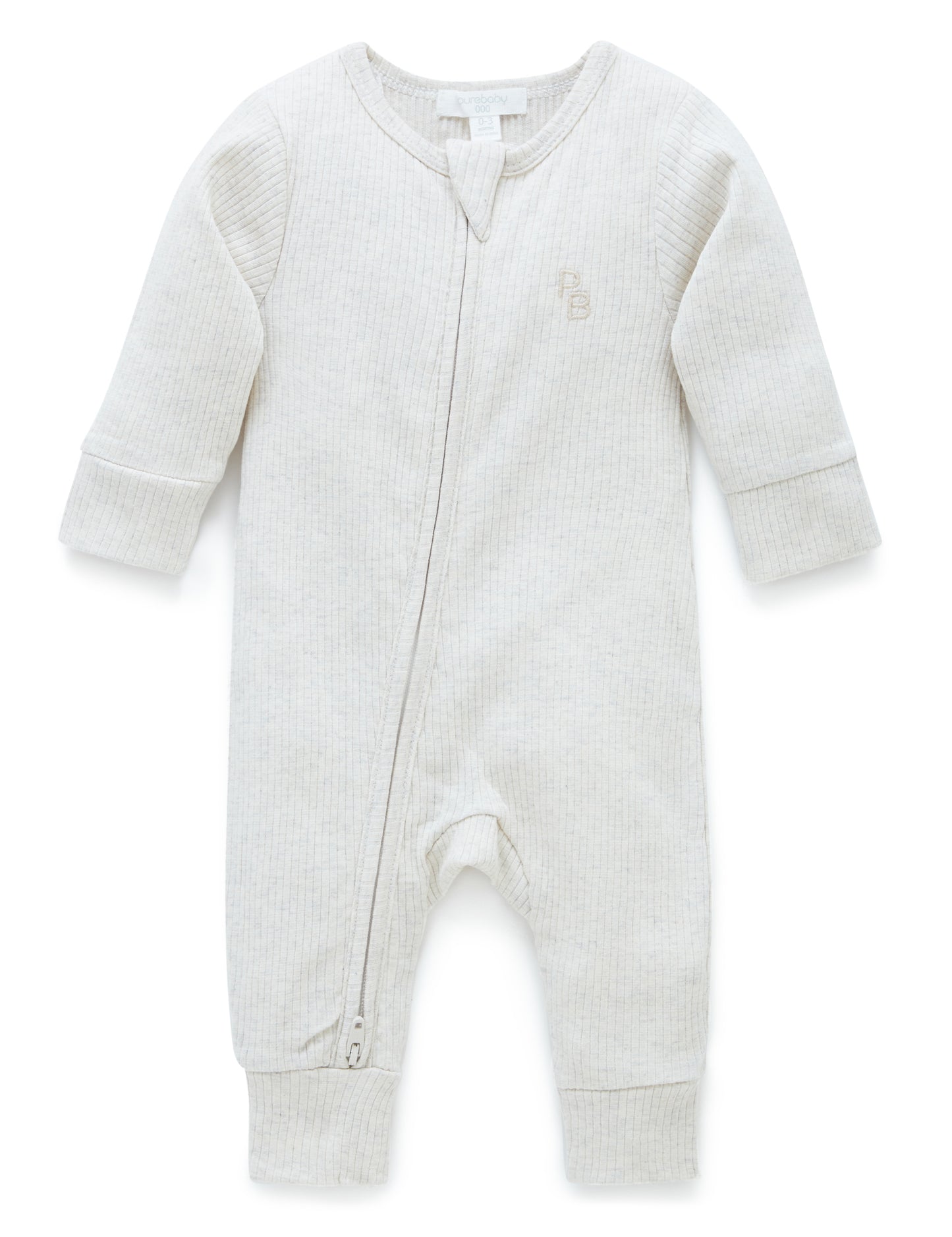 Wheat Rib Zip Growsuit