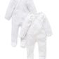 Pale Grey 2 Pack Zip Growsuit